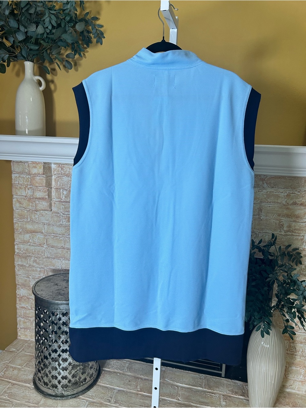 Simply Southern Light Blue Performance Mini Dress Sz Large NWT preppy old money - Picture 6 of 8